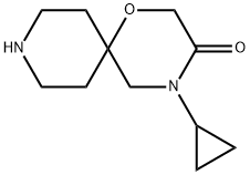 4-cyclopropyl-1-oxa-4,9-diazaspiro[5.5]undecan-3-one 化学構造式