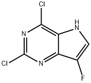 2,4-Dichloro-7-fluoro-5H-pyrrolo[3,2-d]pyrimidine Struktur
