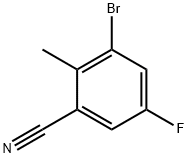 3-溴-5-氟-2-甲基苯腈, 1379338-20-1, 结构式