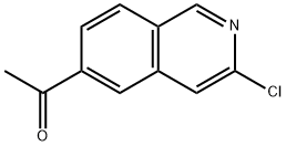 1-(3-クロロイソキノリン-6-イル)エタノン 化学構造式