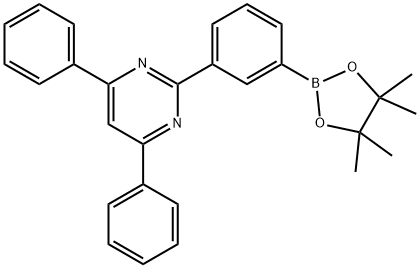 4,6-二苯基-2-(3-(硼酸频哪醇酯)苯基)嘧啶,1381862-91-4,结构式