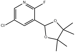 5-氯-2-氟-3-(4,4,5,5-四甲基-1,3-二氧戊环-2-基)吡啶, 1383446-21-6, 结构式