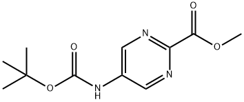 5-{[(叔丁氧基)羰基]氨基}嘧啶-2-羧酸甲酯, 1383802-16-1, 结构式