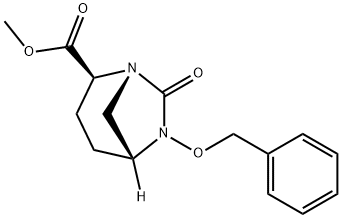 ethyl (2S,5R)-6-(benzyloxy)-7-oxo-1,6-diazabicyclo[3.2.1]octane-2-carboxylate 化学構造式