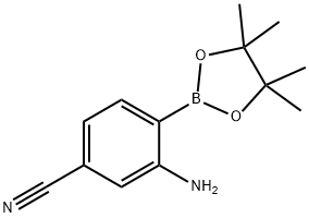 2-氨基-4-氰基苯硼酸频哪醇酯,1384855-68-8,结构式