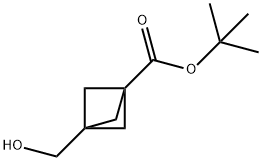 tert-Butyl3-(hydroxymethyl)bicyclo[1.1.1]pentane-1-carboxylate Struktur