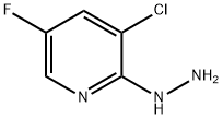 3-Chloro-5-fluoro-2-hydrazinylpyridine 化学構造式