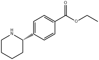 ethyl (S)-4-(piperidin-2-yl)benzoate hydrochloride 化学構造式