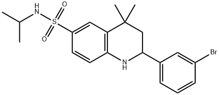 2-(3-bromophenyl)-4,4-dimethyl-N-(propan-2-yl)-1,2,3,4-tetrahydroquinoline-6-sulfonamide Structure