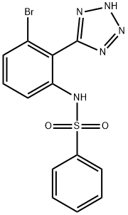 N-[3-bromo-2-(1H-tetrazol-5-yl)-phenyl]-benzenesulfonamide Structure