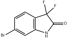 6-bromo-3,3-difluoroindolin-2-one, 1393532-37-0, 结构式