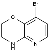 8-Bromo-3,4-dihydro-2H-pyrido[3,2-b][1,4]oxazine 化学構造式