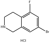 7-溴-5-氟-1,2,3,4-四氢异喹啉盐酸盐,1394041-95-2,结构式