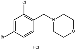 4-[(溴-2-氯苯基)甲基]吗啉盐酸盐, 1394291-41-8, 结构式