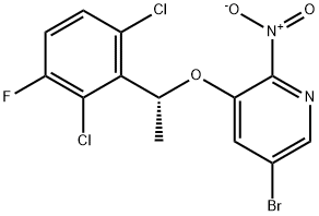 (R)-5-bromo-3-(1-(2,6-dichloro-3-fluorophenyl)ethoxy)-2-nitropyridine Struktur