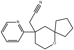 2-(9-(pyridin-2-yl)-6-oxaspiro[4.5]decan-9-yl)acetonitrile Structure