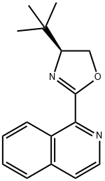 (S)-4-(叔丁基)-2-(异喹啉-1-基)-4,5-二氢恶唑 结构式