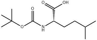 2-((叔丁氧基羰基)氨基)-5-甲基己酸 结构式