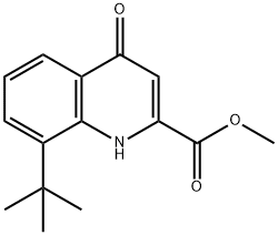 8-tert-Butyl-4-hydroxy-quinoline-2-carboxylic acid methyl ester,1410367-90-6,结构式