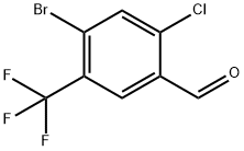 4-Bromo-2-chloro-5-(trifluoromethyl)benzaldehyde 化学構造式