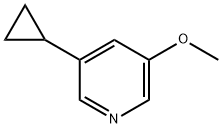 5-环丙基-3-甲氧基吡啶 结构式