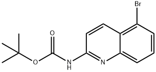 5-溴喹啉-2-基氨基甲酸叔丁酯, 1414959-06-0, 结构式