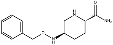 (2S,5R)-苄氧胺基哌啶-2-甲酰胺, 1416134-49-0, 结构式
