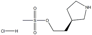 (R)-2-(pyrrolidin-3-yl)ethyl methanesulfonate hydrochloride,1421048-84-1,结构式