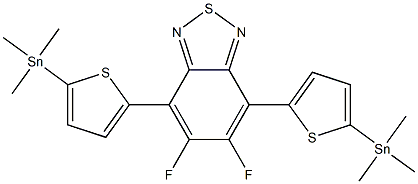 5,6-Difluoro-4,7-bis(5-(trimethylstannyl)thiophen-2-yl)benzo[c][1,2,5]thiadiazole Structure