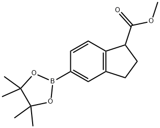 methyl 5-(4,4,5,5-tetramethyl-1,3,2-dioxaborolan-2-yl)-2,3-dihydro-1H-indene-1-carboxylate, 1423700-47-3, 结构式