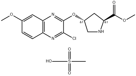 methyl (2S,4R)-4-((3-chloro-7-methoxyquinoxalin-2-yl)oxy)-2-(methoxycarbonyl)pyrrolidinium methanesulfonate