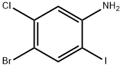 4-Bromo-5-chloro-2-iodo-phenylamine,1426566-89-3,结构式