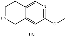 1,2,3,4-四氢-7-甲氧基-2,6-萘啶二盐酸盐, 1427195-12-7, 结构式