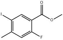 2-氟-4-甲基-5-碘苯甲酸甲酯 结构式