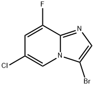 3-Bromo-6-chloro-8-fluoro-imidazo[1,2-a]pyridine Struktur