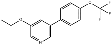 5-Ethoxy-3-(4-(trifluoromethoxy)phenyl)pyridine Struktur