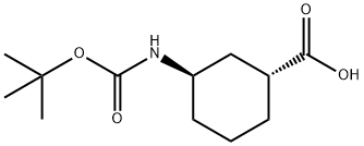 (1R,3R)-3-{[(叔丁氧基)羰基]氨基}环己烷-1-羧酸,1430938-32-1,结构式
