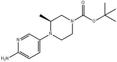tert-butyl(S)-4-(6-aminopyridin-3-yl)-3-methylpiperazine-1-carboxylate Structure