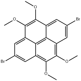 2,7-dibromo-4,5,9,10-tetramethoxypyrene Structure