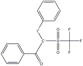 Benzoyl(phenyliodonio)(trifluoromethanesulfonyl)methanide Struktur