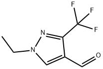 1-Ethyl-3-(trifluoromethyl)pyrazole-4-carbaldehyde, 1443279-72-8, 结构式