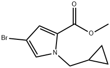 4-Bromo-1-Cyclopropylmethyl-1H-Pyrrole-2-Carboxylic Acid Methyl Ester Structure