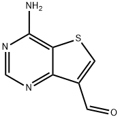 4-amino-thieno[3,2-d]pyrimidine-7-carbaldehyde 化学構造式
