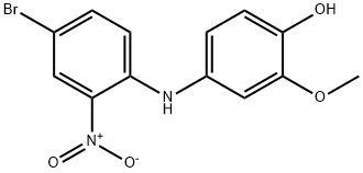 4-((4-Bromo-2-nitrophenyl)amino)-2-methoxyphenol Struktur