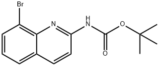 叔-丁基 (8-溴喹啉-2-基)氨基甲酯,1447608-01-6,结构式