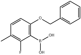 6-苄氧基-2-氟-3-甲基苯硼酸 结构式