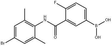 3-(4-Bromo-2,6-dimethylphenylcarbamoyl)-4-fluorophenylboronic acid,1451391-49-3,结构式