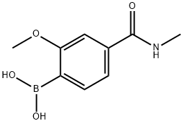 4-(甲基氨基甲酰基)-2-甲氧基苯基硼酸,1451391-90-4,结构式