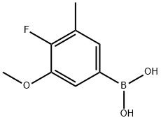 4-氟-3-甲氧基-5-甲基苯基硼酸, 1451392-02-1, 结构式