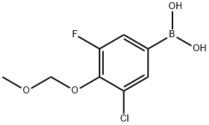 3-氯-5-氟-4-(甲氧基甲氧基)苯基硼酸 结构式